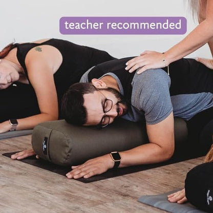 Hugger Mugger Standard Yoga Bolster - Firm, Supportive, Handmade, Durable - color: Plum