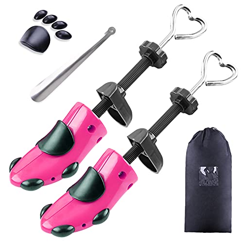 cyrico Shoe Stretcher Women 4-way Shoe Expander Widener Shoe Tree Shape for Wide Feet - color: Rose for Shoes Size Us 5.5-10