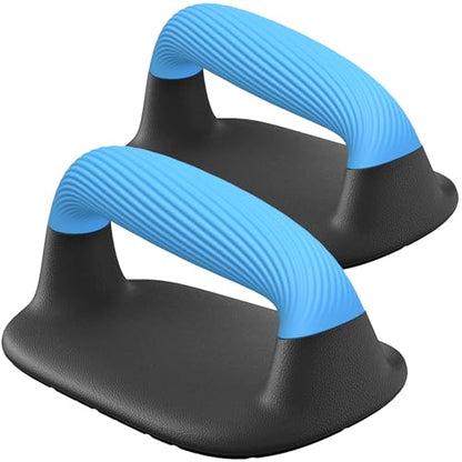 Kipika Push Up Bars, Pushup Stands, Anti-Slip Soft Plastic Push Up Handles, Bottom Anti-Slip Pad, Strength Training Equipment, Perfect for Floor Workout Exercise - color: D: Black & Blue