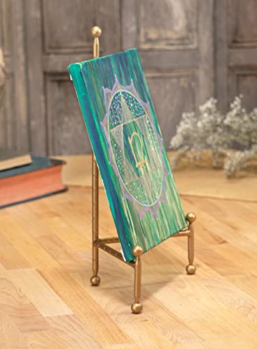 Red Co. Decorative Tripod Plate Stand and Art Holder Easel in Gold Finish - 14" h - color: Gold, size: Height - 14"