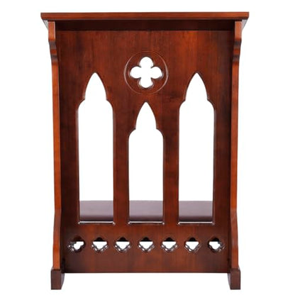 Solid Maple Folding Padded Kneeler, Walnut, Portofino - color: Portofino Walnut