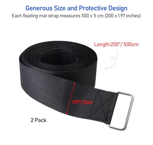 Floating Mat Straps, 16.5 ft 2-Pack Tie-Downs for Storage