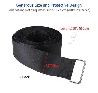 Floating Mat Straps, 16.5 ft 2-Pack Tie-Downs for Storage