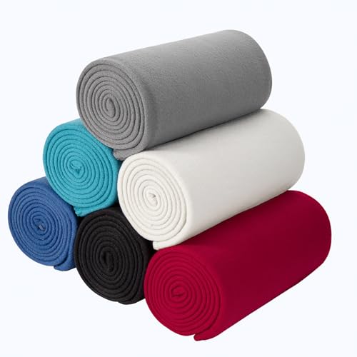 CAI TENG Fleece Throw Blankets for Couch Bulk Lightweight Warm Soft Cozy Dog Blanket 6 Pack Bulk Fleece Kids Blanket Solid for Bed Sofa Couch Office Gifts Outdoor Assorted 50 x 60 inch - color: Multicolor#2
