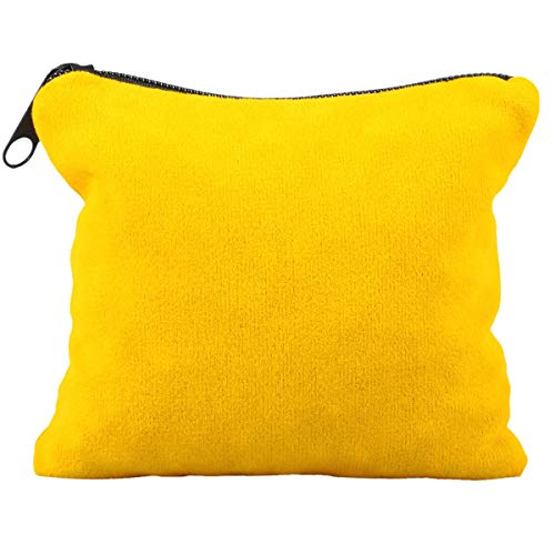 SUNYIK Tiger's Eye Tumbled Chips Stones with Solar Plexus Chakra Pillow | 0.5LB/230g Crushed Crystal Quartz Chips for 7 Chakra Healing Meditation Yoga Reiki Energy Balancing - color: Yellow/Yellow
