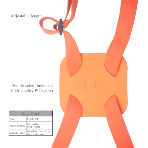 Luggage Straps Bag Bungee， Luggage Straps Suitcase Adjustable Belt，Add a Bag Easy to Travel Suitcase Elastic Strap Belt (Orange Luggage strap-1PCS) - color: Orange luggage strap