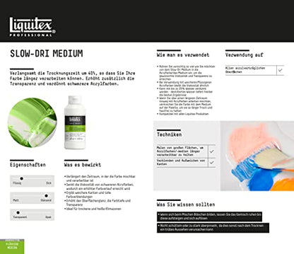 Liquitex Professional Fluid Medium, 118ml (4-oz), Slow-Dri Blending (Pack of 2) - color: Slow-dri Blending, size: 4 Fl Oz (Pack of 2), style: 4-oz