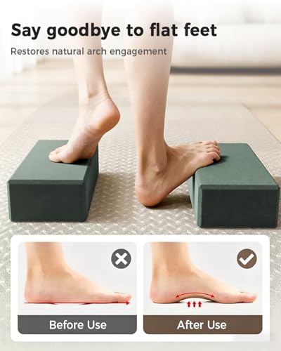 KEEP Yoga Block, High-Density EVA Foam 2 Pack Yoga Block with Non-Slip Textured Surface, Supportive, Lightweight - Ideal for Yoga - color: 2-pack-pale green