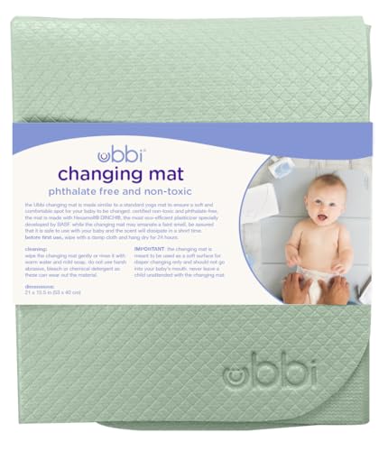 Ubbi On-the-Go Diaper Changing Baby Mat, Sage - size: 16 x 21 Inch, style: Sage Changing Mat