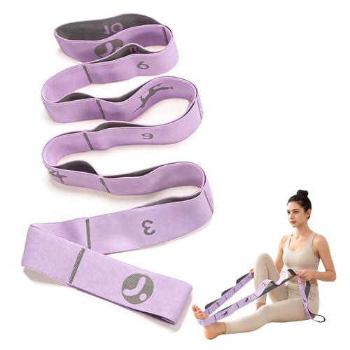10 Loops Resistance Bands for Working Out, PT, Stretch Out Strap - color: Purple