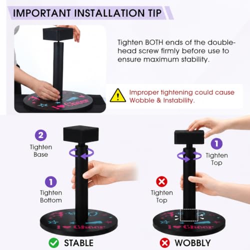 2 Sets 3 in 1 Adjustable Handstand Canes High Low Canes | Yoga Block with Storage Bag Non Slip Pad Cheer Balance Trainer Wooden Handstand Bars for Gymnastics Flexibility Core Strength