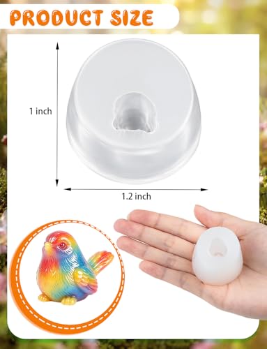 3 Pcs Mini Cute Tiny Bird Figurines Silicone Mold | Micro Dollhouse Animal Epoxy Casting Mold Realistic Shapes for DIY Resin Art Fairy Garden Miniatures Landscape Crafts Decor - color: 3 Pcs Tit Birds2 White
