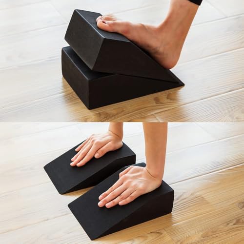 strongtek Slant Board & Foam Wedges – Stretch & Strength Set for Rehab and Mobility