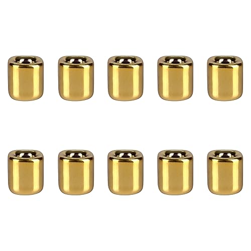 Mega Candles 10 pcs Gold 1/2 Inch Diameter Ceramic Chime Ritual Spell Candle Holders, Great for Casting Chimes, Meditation, Rituals, Spells, Vigil, Witchcraft, Wiccan Supplies - color: Gold, size: 10 Pieces