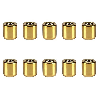 Mega Candles 10 pcs Gold 1/2 Inch Diameter Ceramic Chime Ritual Spell Candle Holders, Great for Casting Chimes, Meditation, Rituals, Spells, Vigil, Witchcraft, Wiccan Supplies - color: Gold, size: 10 Pieces