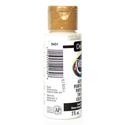 Americana Acrylics - Snow (Titanium White) White, 2 fl oz - color: Snow White, size: 2 Fl Oz (Pack of 1)