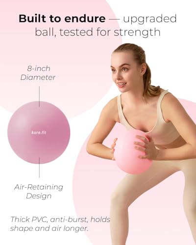 Pilates Kit | Pilates Equipment Set for Home Workouts | Accessories & Guide - color: Pink, style: Essential Kit - 3PC