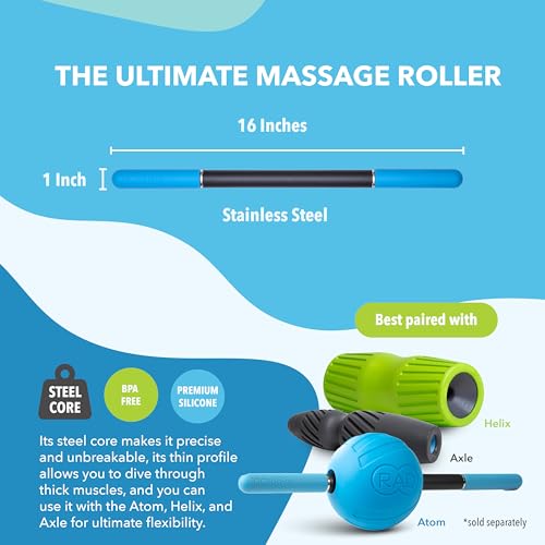 RAD Rod Mini – 16in Compact Deep Tissue Massage Roller Stick – Travel-Ready Myofascial Release Tool for Legs, Back, Neck, Arms & Shoulders – Muscle Roller for Mobility & Recovery - style: Rod Mini