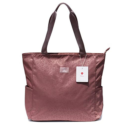 ESVAN Original Floral Water Resistant Large Tote Bag Shoulder Bag for Gym Beach Travel Daily Bags Upgraded - color: [A] D