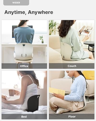 curble Wider 2 Pack – Ergonomic Desk Chair Seat Cushion, Everyday Passive Posture Trainer for Work from Home, Office & Car, Breathable Lumbar Support (Grey) - color: 2 Pack Grey