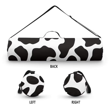 Yoga Mat Bag for Women & Men Full-Zip Yoga Mat Carrier Bag for Class Workout Park with Adjustable Strap - color: Cow Print