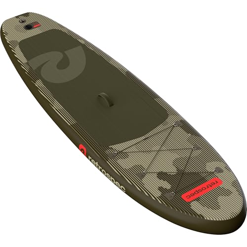 Retrospec Weekender Inflatable Stand Up Paddle Board Includes Paddle, Pump, and Accessories 10’6” Lightweight iSUP, Puncture Resistant Inflatable Paddle Board for Adults - color: Wetlands Camo