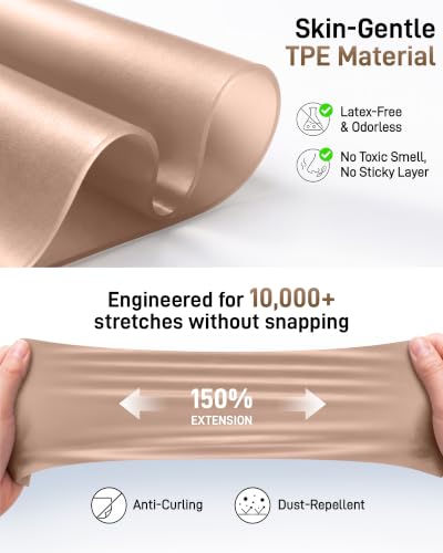 Renoj Pilates Flexbands, 5-Pack Latex-Free Resistance Bands Set – Exercise Bands for Pilates, Yoga, Stretching & Physical Therapy | Home Gym Equipment for Women & Men - color: Brown