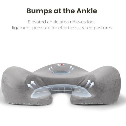 Meditation Cushion Memory Foam Floor Pillow for Cross Legged Sitting - color: Grey