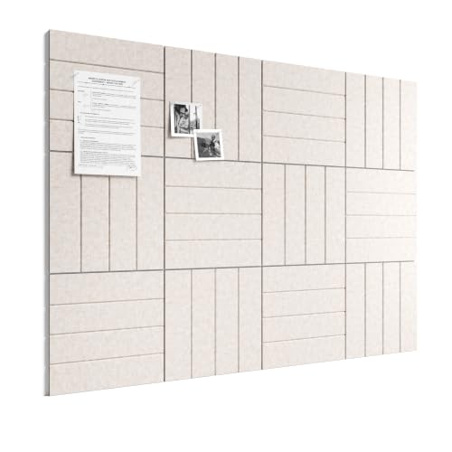 Bumusty 48" x 36" Large Cork Board Alternative, Oatmeal - color: Oatmeal, size: Bold-stripe 12-pack