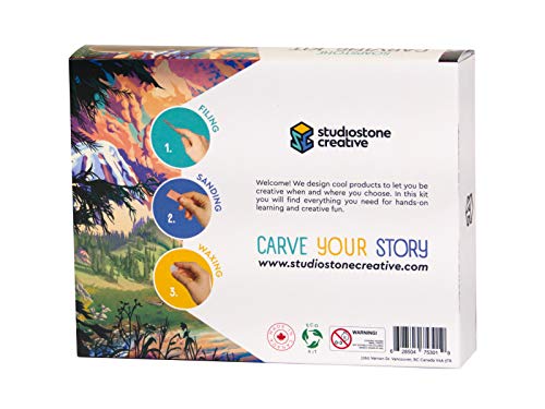 STUDIOSTONE CREATIVE DIY Arts & Crafts Carving Kit Kids Adults Eagle Sculpture Soapstone