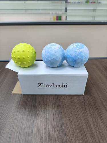 Peanut & Spiky Ball Set Physical Therapy Blue Mix - color: Blue and White Mix