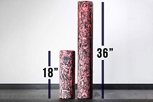 Rep Fitness Dense Foam Roller | 18" Muscle Recovery Tool | High Density Massage Cylinder | Back Pain Relief Equipment | Yoga Exercise Gear | Trigger Point Therapy Roller - size: 6x18”