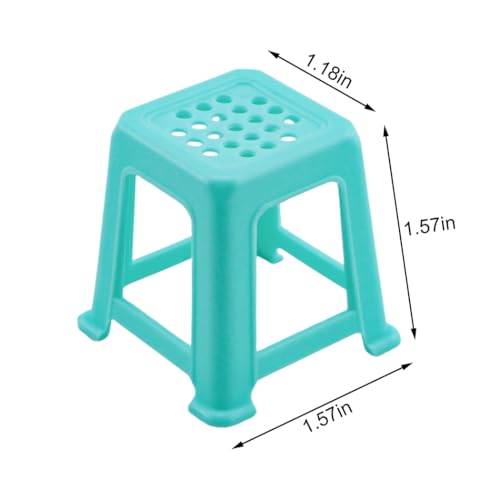 16PCS Mini Canvas Stand Fluid Acrylic Paint Pouring Support Base Chair Shaped Design Solid Colour Plastic Fluid Painting Tool Blue Purple Pink Red