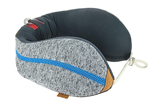 Be Relax Sleep Therapy Pillow (Granite Blue). Premium Shape Ergo-Smart. Shiatsu Point. Exclusive Heat Patch to Ease Your Neck Tension. Designed in Paris. - color: Granite Blue