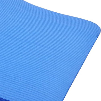BalanceFrom 1-inch Thick 71x24 Inches Extra Thick Exercise Yoga Mat - color: Blue