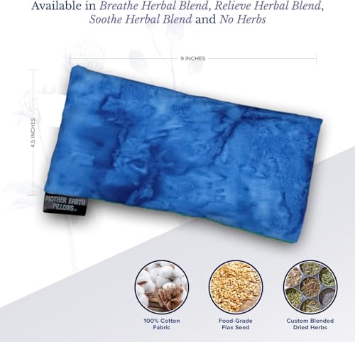 Mother Earth Pillows Therapeutic Eye Pillow (Blue Print - Breathe Herbal Blend) - color: Blue Print - Breathe Herbal Blend