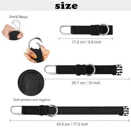 ZINZ Elastic Jacket Gripper Travel Strap with D-Ring Hooks and Buckle, Suitcase Straps Belts Travel Accessories, Makes Your Hands Free - color: Black