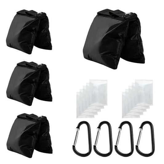 Jiang&Rong 4 Pack Sandbag Weight Bags - Black