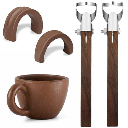 2Pcs Sculpture Scraper Pottery Handle Making Tool Pottery Carving Tool | Potterys Trimming Tools Polymer Clay Sculpting Tools for Ceramic Sculpture Craft Teacup Mug Cup Handle Making
