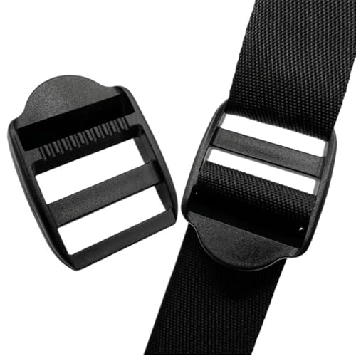 20pcs Ladder Lock Slider Buckles, Black Plastic Belt Buckle, 15-50mm Multi-Size Pack for Outdoor Backpack Gear - size: Webbing Size 20mm