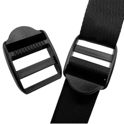 20pcs Ladder Lock Slider Buckles, Black Plastic Belt Buckle, 15-50mm Multi-Size Pack for Outdoor Backpack Gear - size: Webbing Size 20mm
