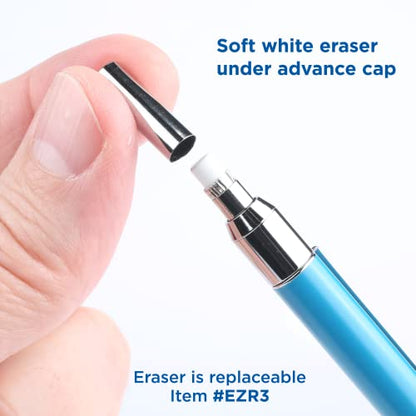 Alvin, Draft-Matic Mechanical Pencil, 0.3mm, Stainless Steel Drawing and Design Tool for Students and Professionals, Great for Drafting, Architecture, Engineering, and Art - color: Blue