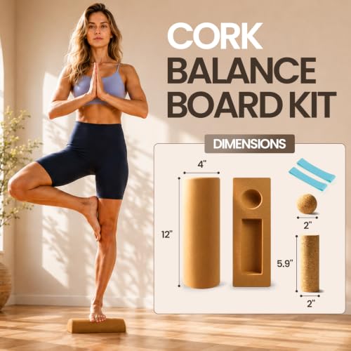 Cork Balance Board,Foot Restoration and Ankle Strengthener Kit for Recovery
