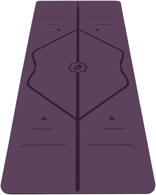 Liforme Travel Yoga Mat - Patented Alignment Design, Advanced Non-Slip Grip - color: Purple