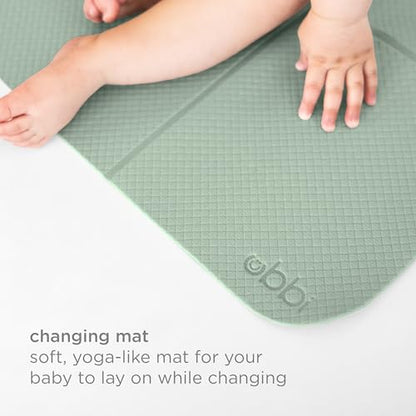 Ubbi On-the-Go Diapering Gift Set, Sage - size: 16 x 21 Inch, style: Sage Diaper Gift Set