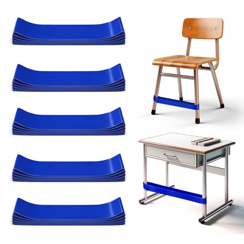 25 Pack Chair Bands for Kids with Fidgety Feet, ADHD Tools for Kids, Improve Focus & Reduce Restlessness, Chair Bands for Sensory ADHD ADD Autism - Classroom & Home Must Haves (Blue) - color: Blue, size: 25 Pack
