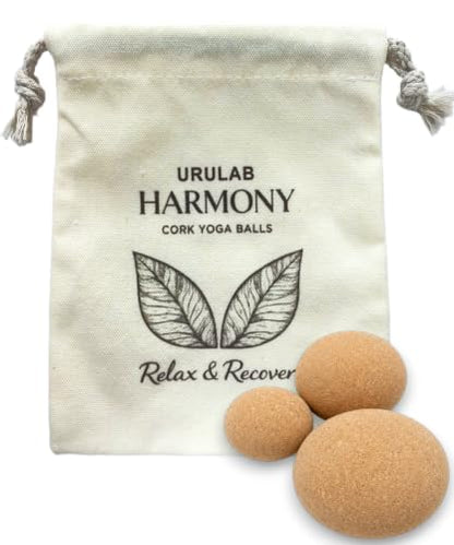 Cork Massage Ball Set, Myofascial Release for Trigger Points & Knots | Fascia Release, Eco-Friendly, Travel Bag Included