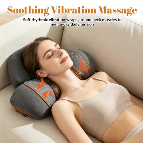 3-in-1 Neck Massager Pillow, Neck Cervical Traction Device for Pain Relief