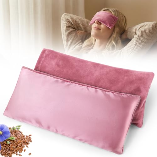 Weighted Eye Pillow for Yoga, Moist Heat Mask for Dry Eyes(Pink x2) - color: Eye Mask01-2 Pack Pink