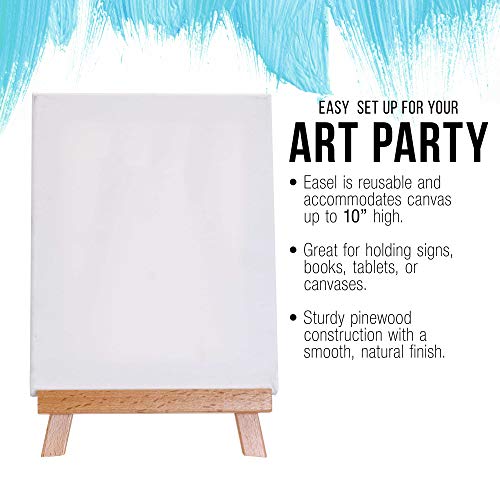 US Art Supply 10.5" Small Wooden Tabletop Easel (6 Pack) for Painting and Display Stand - A-Frame Table Top Easel, Canvas Holder